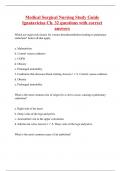 Medical Surgical Nursing Study Guide Ignatavicius Ch. 32 questions with correct answers