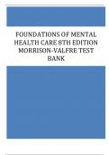 FOUNDATIONS OF MENTAL HEALTH CARE 8TH EDITION MORRISON-VALFRE TEST BANK