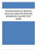 Foundations of Mental Health Care 8th Edition Morrison-Valfre Test Bank