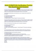 Adult CCRN&sol;PCCN Certification Practice