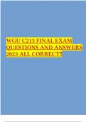 WGU C213 FINAL EXAM QUESTIONS AND ANSWERS 2023 ALL CORRECT!