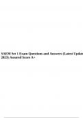 SAEM Set 1 Exam Questions and Answers (Latest Update 2023) Assured Score A+.