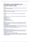 CPO Wake County Question and answers rated A&plus; 2023