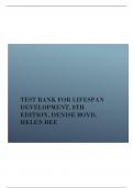 Test Bank for Lifespan Development&comma; 8th Edition&comma; Denise Boyd&comma; Helen Bee&period;