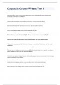 Corporals Course Written Test 1 2023 with 100&percnt; complete solutions