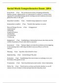 Social Work Comprehensive Exam &lowbar;Q&A