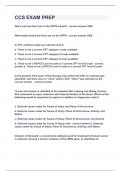 CCS EXAM PREP&vert;UPDATED&VERIFIED&vert;100&percnt; SOLVED&vert;GUARANTEED SUCCESS