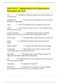 WGU D127 - Mathematics For Elementary Educators III&colon; Q&sol;A