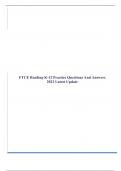 FTCE Reading K-12 Practice Questions And Answers 2023 Latest Update