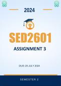 SED2601 Assignment 3 Due 24 July 2024