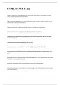 CNPR&comma; NAPSR Exam 2023 with correctly answered questions