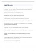 WRT & ASD exam 2023 with 100&percnt; correct answers