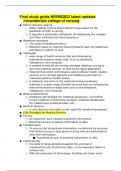 Final study guide NR5992023 latest updates >chamberlain college of nursing