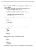 Nursing 6551 &ndash; Midterm exam questions with answers 100&percnt; correct