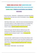 NBME CBSE ACTUAL TEST QUESTIONS AND  ANSWERS &lpar;Quiz bank with all the correct answers&rpar;  &lpar;usmle step 1&rpar; Medical examination new Update  2022&sol;2023 