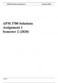 APM3700 Solutions Assignment 1-Semester 2 (2020)