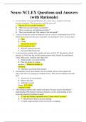 Neuro NCLEX Questions and Answers (with Rationale)