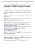 Alcohol ServSafe Exam Questions and Answers &lpar;Verified Answers&rpar; 2023&sol;2024