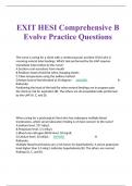 EXIT HESI Comprehensive B Evolve Practice Questions 2023/2024