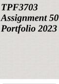 TPF3703 Assignment 50 Portfolio 2023