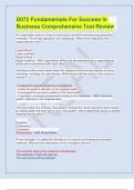 D072 Fundamentals For Success In Business Comprehensive Test Review