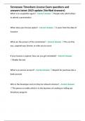 Tennessee Timeshare  Exam  Full EXam Covered 2023