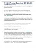NCSBN Practice Questions 121-131 with verified answers
