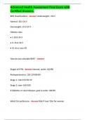 Advanced Health Assessment Final Exam with Certified Answers&period;