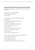 Colorado Life & Health Insurance Exam Correct 100&percnt;