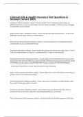 Colorado Life & Health Insurance Test Questions & Answers Correct 100&percnt;