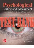TEST BANK for Psychological Testing and Assessment&comma; 10th Edition By Cohen&comma; Schneider&comma;Tobin&comma; Swerdlik and Sturman &vert; All 15 Chapters