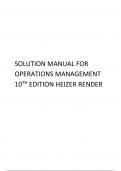 SOLUTION MANUAL FOR OPERATIONS MANAGEMENT 10TH EDITION HEIZER RENDER (CH 01)