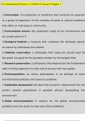 BIO 220 Environmental Science A Global Concern Chapter 1 Questions and Answers 2023 (Verified Answers by Expert)