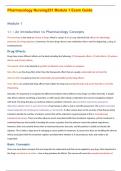 Pharmacology Nursing251 Module 1 Exam Guide 