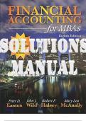 SOLUTIONS MANUAL for Financial Accounting for MBAs 8th Edition by Peter Easton & John Wild. (Complete Download)