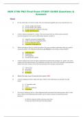 NUR 2790 PN3 Final Exam STUDY GUIDE Questions & Answers