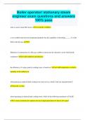 Boiler operator&sol; stationary steam engineer exam questions and answers 100&percnt; pass