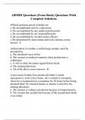 ABMDI Questions (From Book) Questions With Complete Solutions