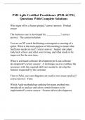 PMI Agile Certified Practitioner (PMI-ACP®) Questions With Complete Solutions