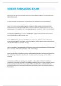 NREMT PARAMEDIC EXAM 2023 with 100&percnt; correct answers