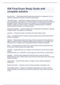 GIS Final Exam Study Guide with complete solution