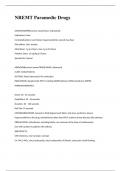 NREMT Paramedic Drugs exam 2023 with 100&percnt; correct answers