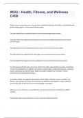 WGU - Health&comma; Fitness&comma; and Wellness C458 exam with complete solutions