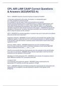 CPL AIR LAW CAAP Correct Questions & Answers 2023&lpar;RATED A&rpar;