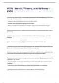 WGU - Health&comma; Fitness&comma; and Wellness - C458 exam 2023