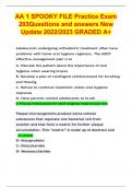 AA 1 SPOOKY FILE Practice Exam 203Questions and answers New Update 2022&sol;2023 GRADED A&plus;