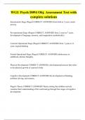 WGU Psych D094 Obj&period; Assessment Test with complete solutions