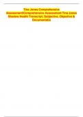Tina Jones Comprehensive Assessment&sol;Comprehensive Assessment Tina Jones Shadow Health Transcript&comma; Subjective&comma; Objective & Documentatio