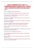 WJEC CRIMINOLOGY UNIT 1-4 COMPREHENSIVE EXAM STUDY GUIDE| KEY CONCEPTS WRITTEN 2023-2024