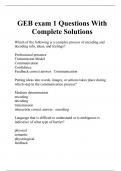 GEB exam 1 Questions With Complete Solutions
